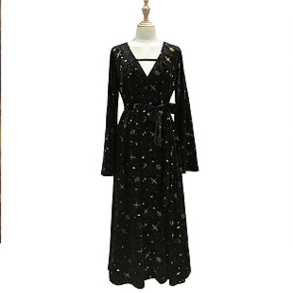 velvet dress with stars